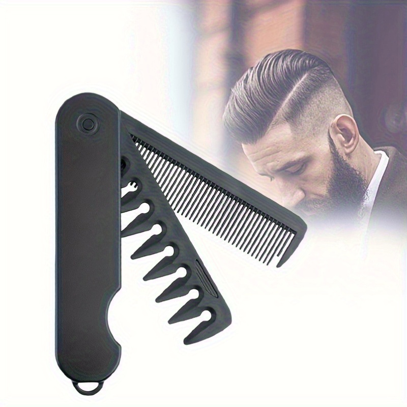 Beard Oil - Wielofunkcyjne, przenośne, składane grzebienie kieszonkowe, grzebień