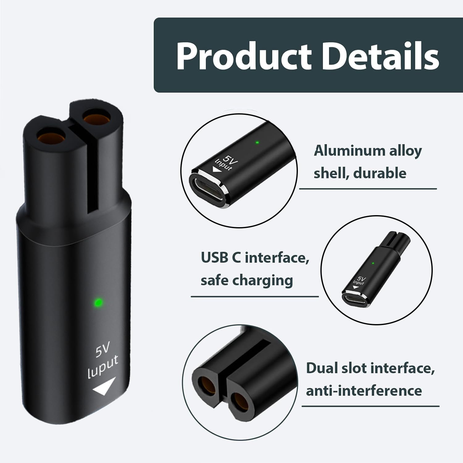 Adapter USB typu C 5V 15V do ł – Electric Razor recenzja i cena